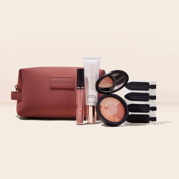 Glo-To Essentials Trio (Free Lip Gloss, Clips & Bag) - Youngblood Mineral Cosmetics
